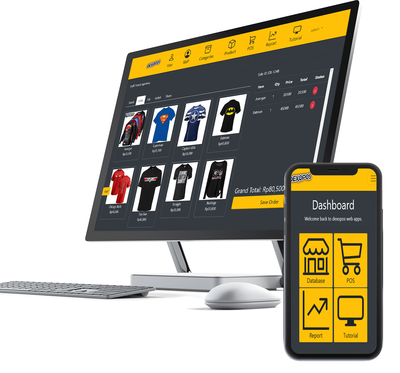 Aplikasi toko online kasir dexopos full dengan penjualan gambar foto produk